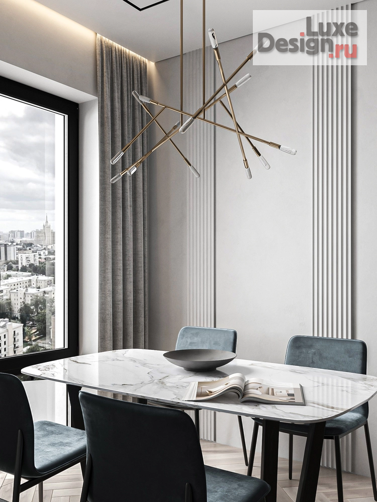 Дизайн интерьера трехкомнатной квартиры "ЖК Пресня Сити" (фото 5)