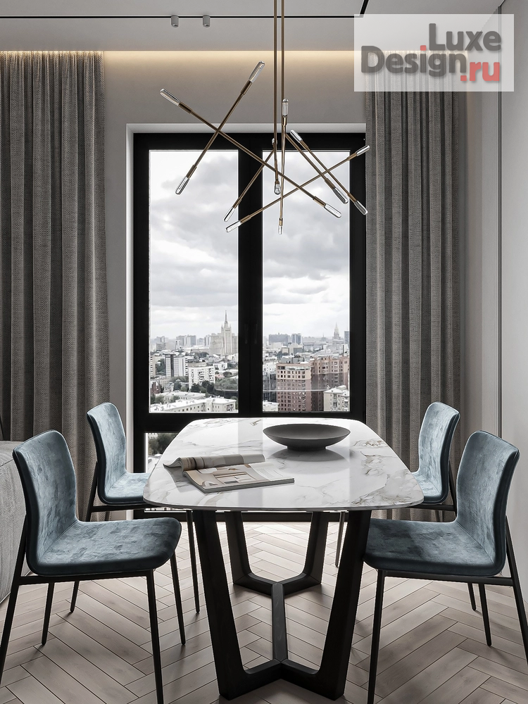 Дизайн интерьера трехкомнатной квартиры "ЖК Пресня Сити" (фото 6)