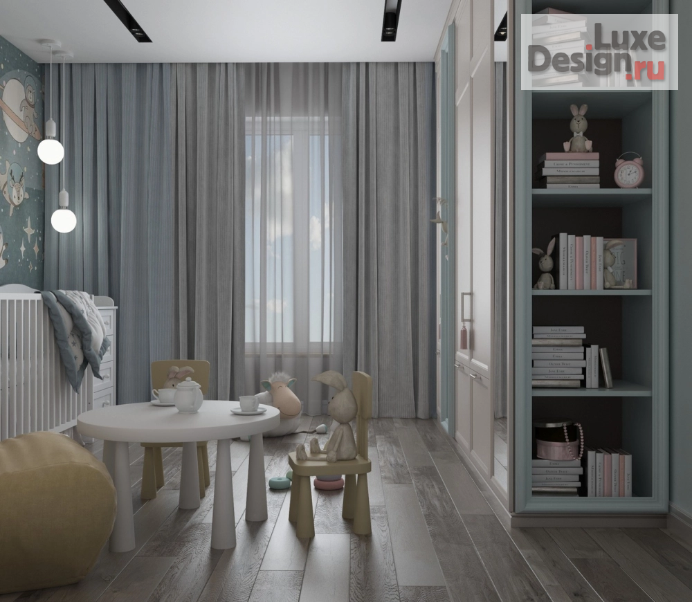 Дизайн интерьера трехкомнатной квартиры "ЖК "Норвежский квартал" 89 м2" (фото 5)