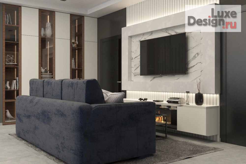 Дизайн интерьера таунхауса "Кухня-гостинная" (фото 5)