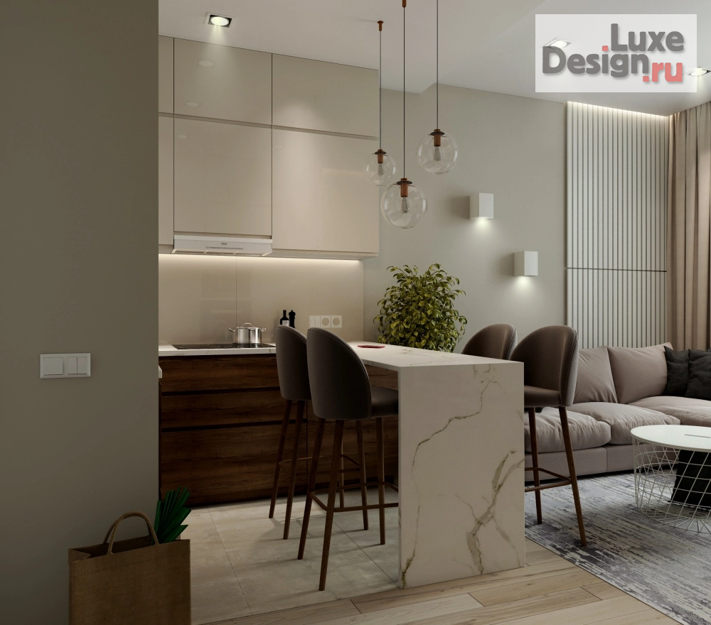 Дизайн интерьера квартиры 97 серии "Квартира 60м2" (фото 4)