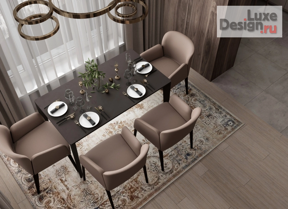 Дизайн интерьера двухкомнатной квартиры "BLUE WOOD" (фото 4)