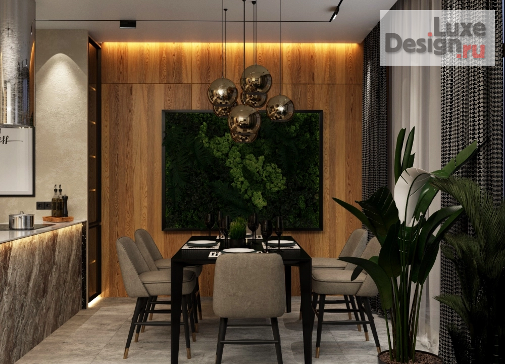 Дизайн интерьера гостиной "Дизайн проект кухни-гостинной 42м2" (фото 8)