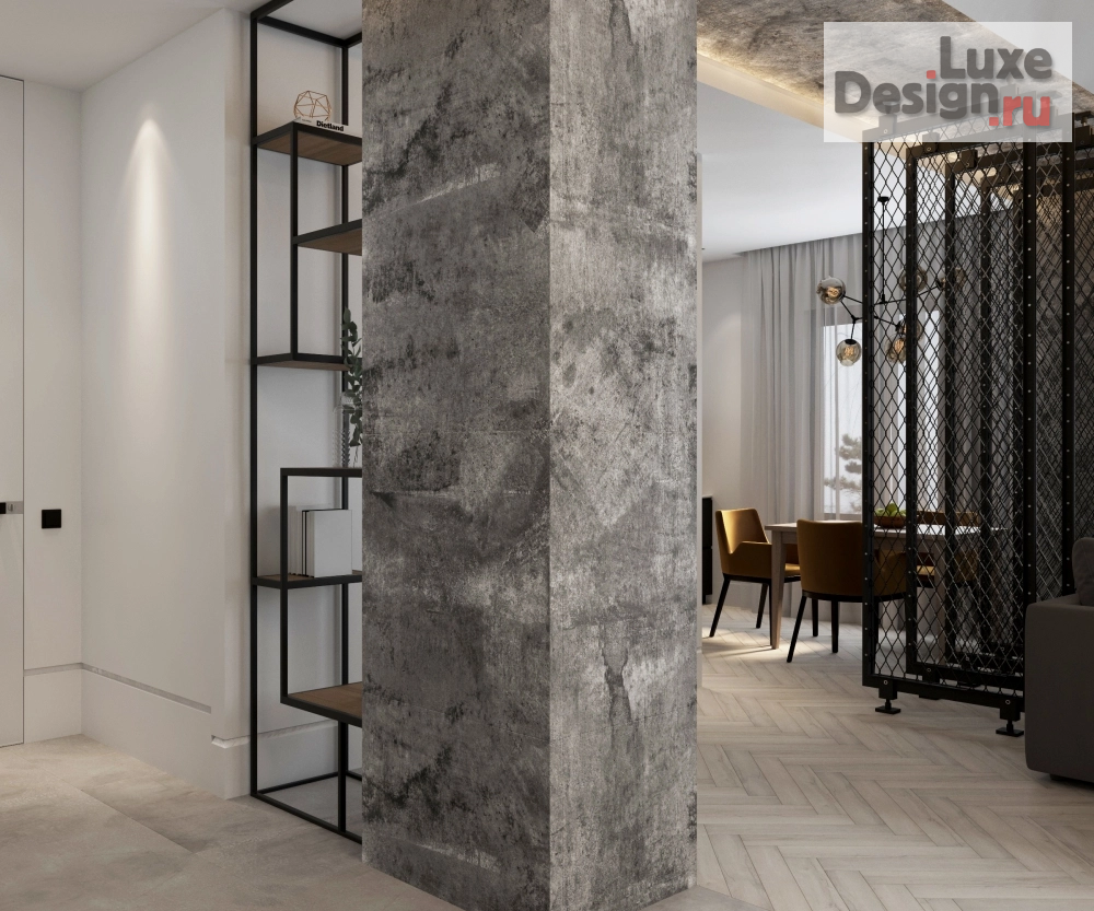 Дизайн интерьера двухкомнатной квартиры "WOOD AND BETON" (фото 14)