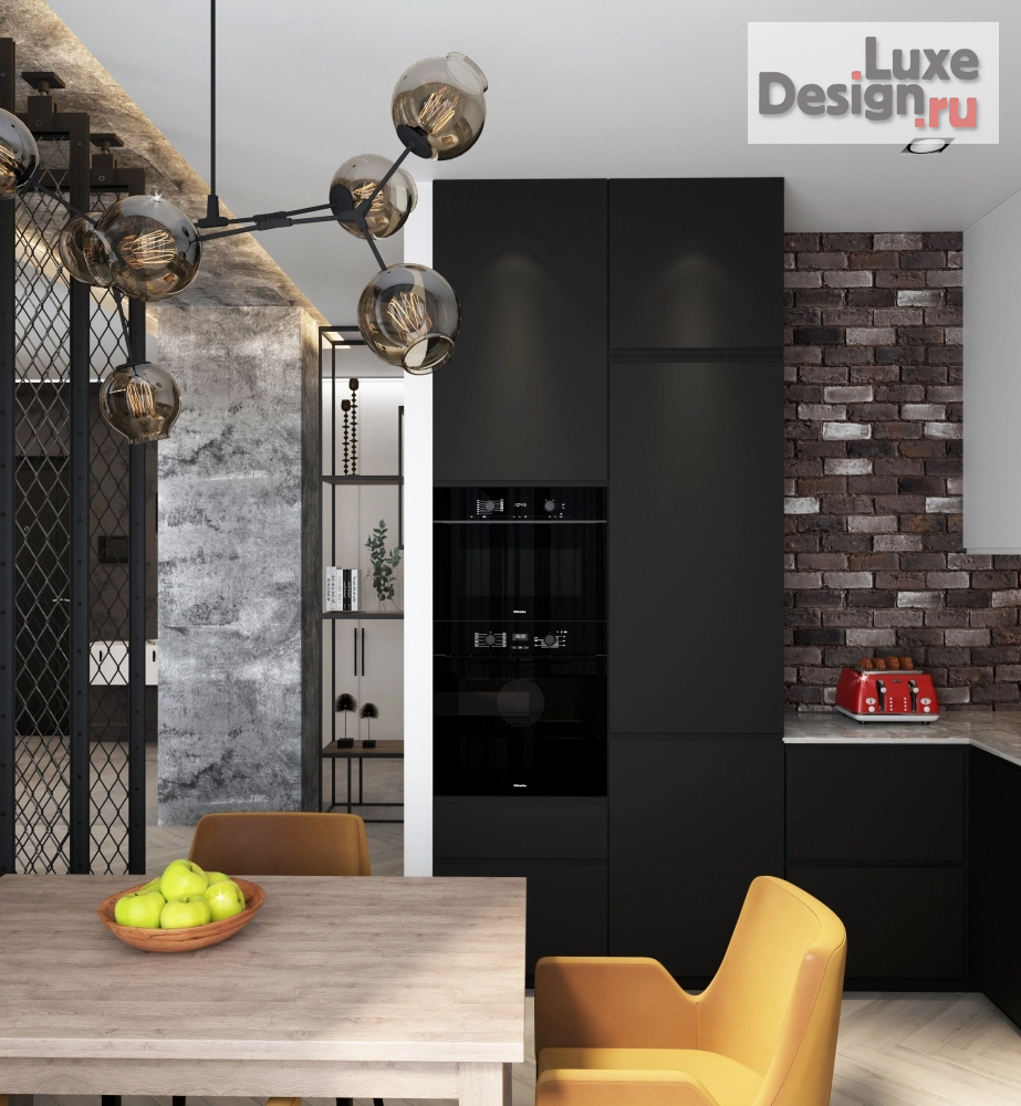 Дизайн интерьера двухкомнатной квартиры "WOOD AND BETON" (фото 17)