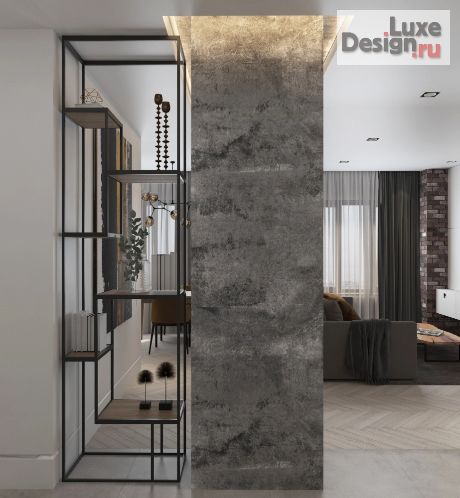 Дизайн интерьера двухкомнатной квартиры "WOOD AND BETON" (фото 18)