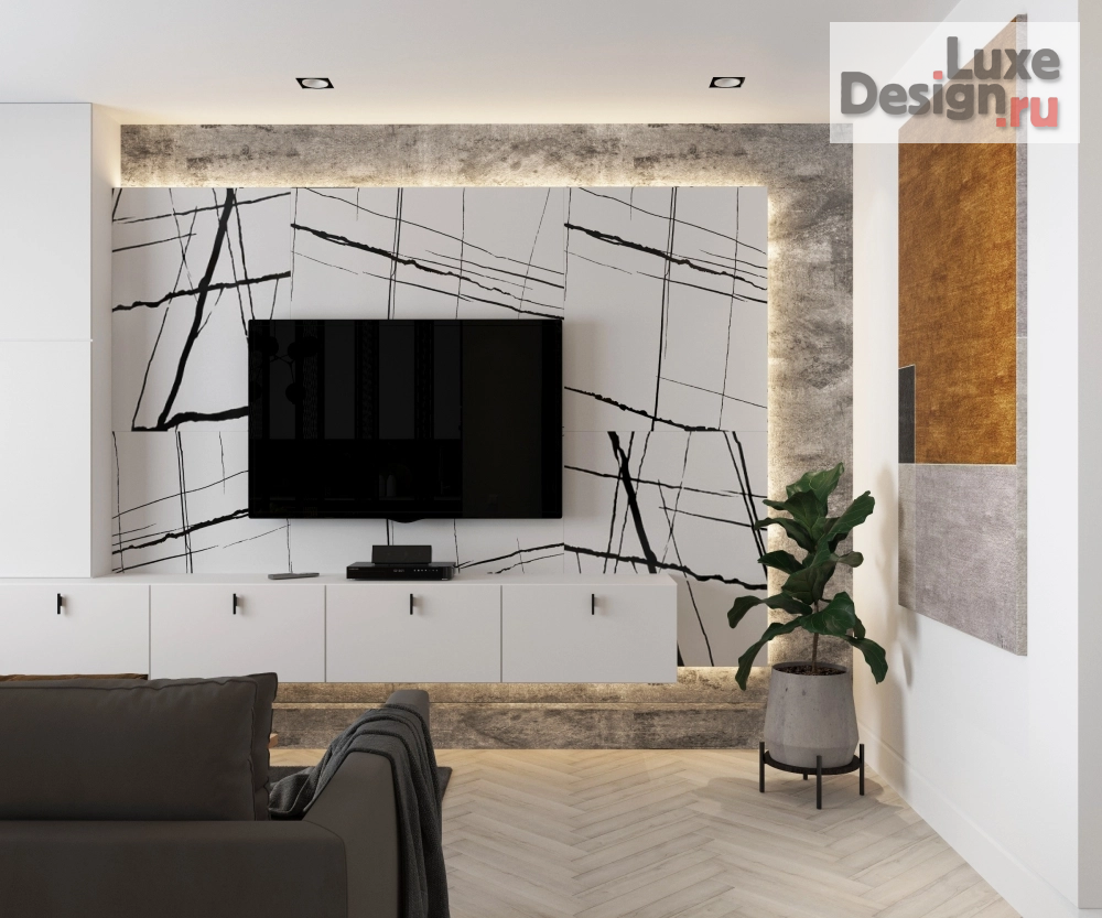 Дизайн интерьера двухкомнатной квартиры "WOOD AND BETON" (фото 3)