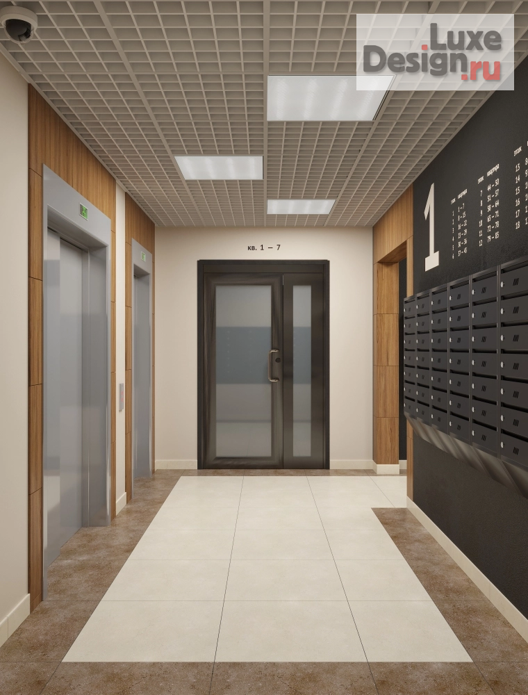 Дизайн интерьера прихожей "Дизайн подъезда многоквартирного дома" (фото 4)