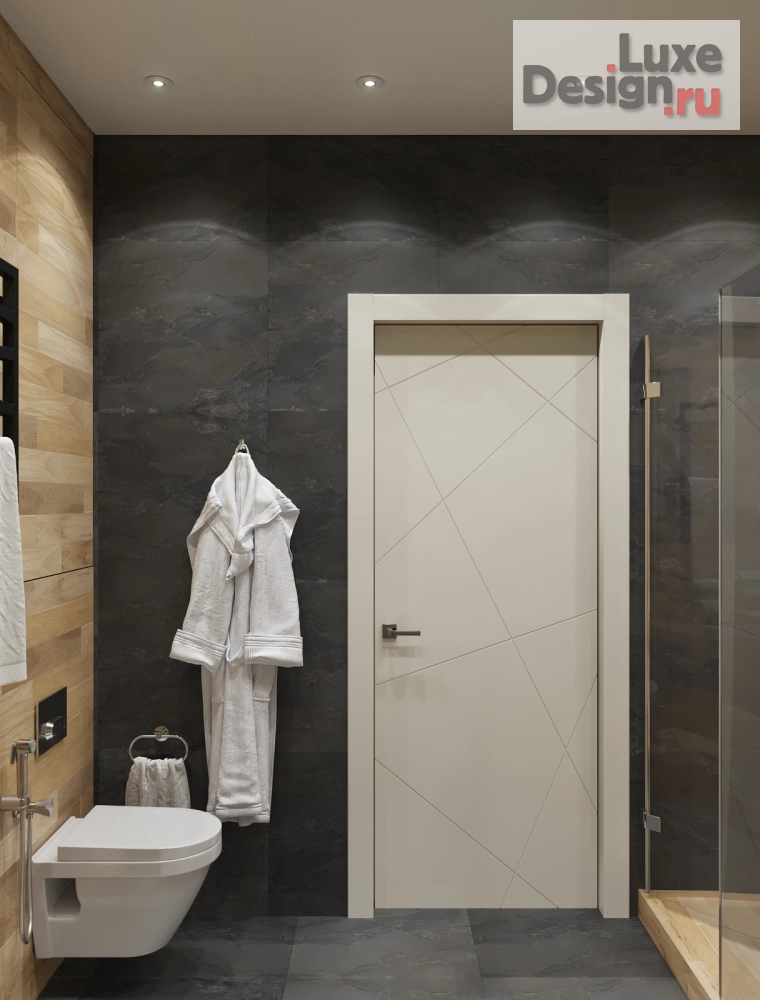 Дизайн интерьера ванной "Санузел в экостиле" (фото 6)