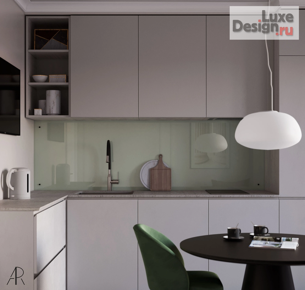 Дизайн интерьера кухни "Легкая кухня во вторичном жилье в Твери" (фото 2)