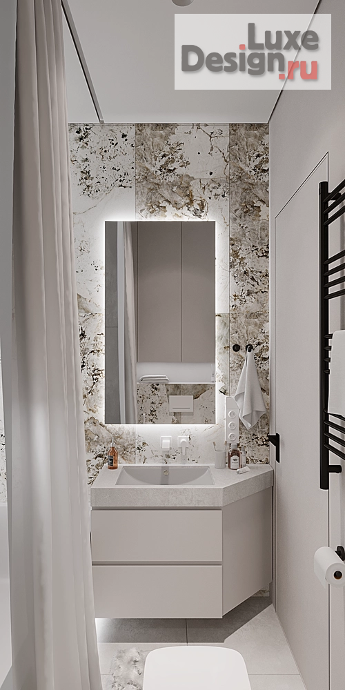 Дизайн интерьера двухкомнатной квартиры "Квартира ЖК Роттердам МСК" (фото 4)