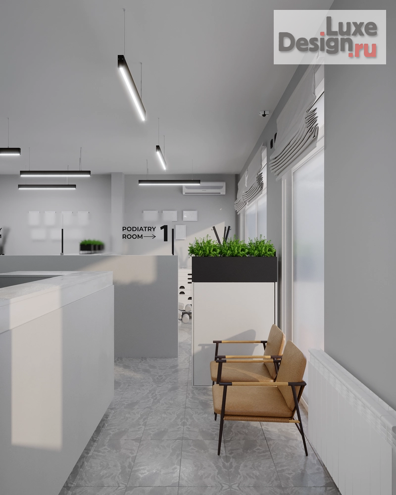 Дизайн интерьера лечебного учреждения "Подологический кабинет Podoc в Белграде" (фото 1)