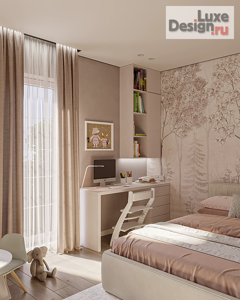 Дизайн интерьера комнаты "Детская в частном доме г. Серпухов" (фото 2)