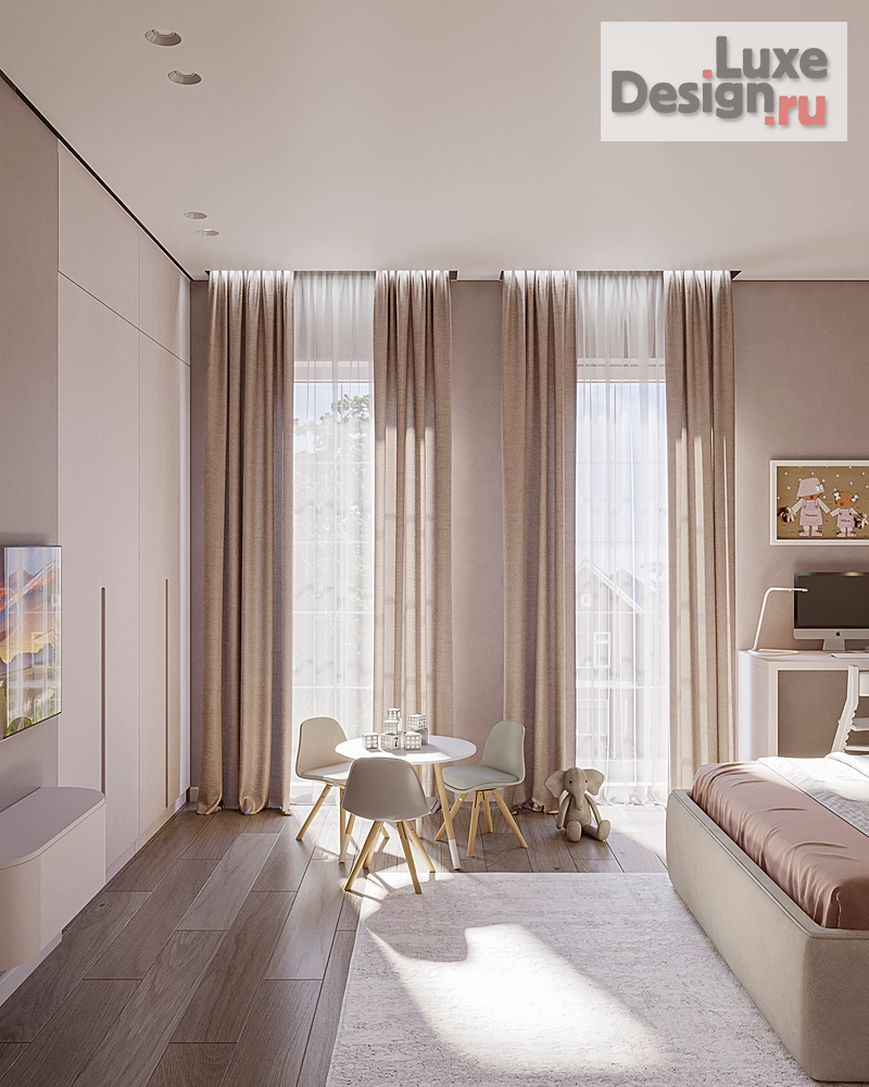 Дизайн интерьера комнаты "Детская в частном доме г. Серпухов" (фото 3)