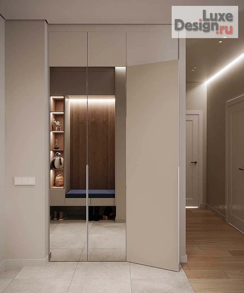 Дизайн интерьера трехкомнатной квартиры "Квартира 57 кв.м. ЖК Южные Сады Мск" (фото 8)