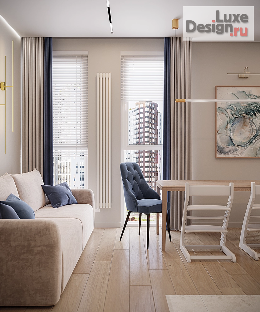 Дизайн интерьера трехкомнатной квартиры "Квартира 57 кв.м. ЖК Южные Сады Мск" (фото 14)