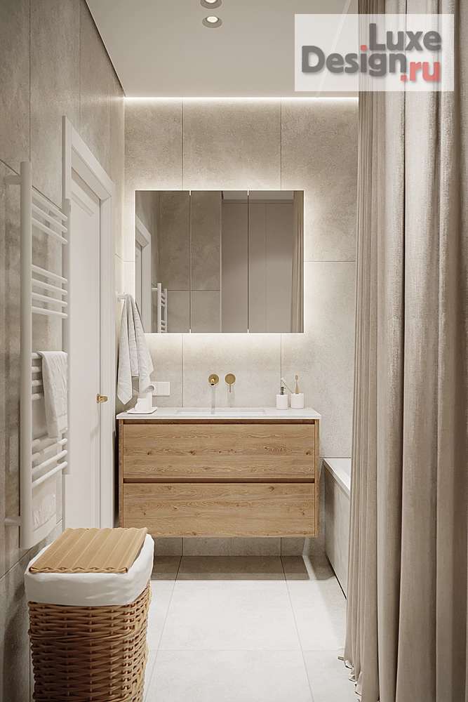 Дизайн интерьера трехкомнатной квартиры "Квартира 57 кв.м. ЖК Южные Сады Мск" (фото 3)