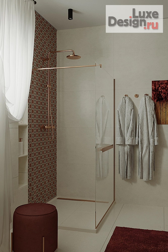 Дизайн интерьера ванной "Душевая в загородном доме МСК" (фото 1)