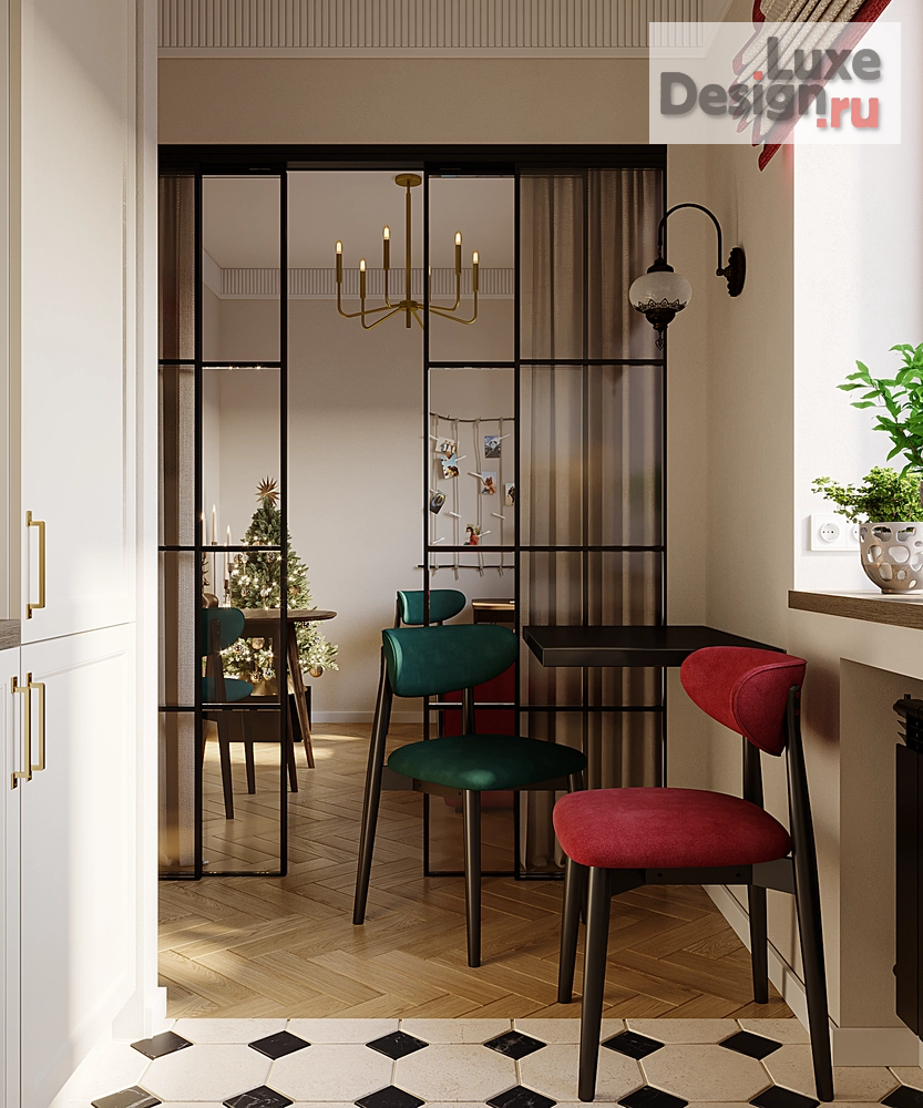 Дизайн интерьера двухкомнатной квартиры "Квартира 33 кв.м. метро Аэропорт МСК" (фото 4)