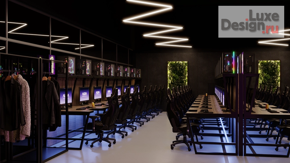 Дизайн интерьера клуба "Компьютерный клуб AURA, Елабуга" (фото 1)