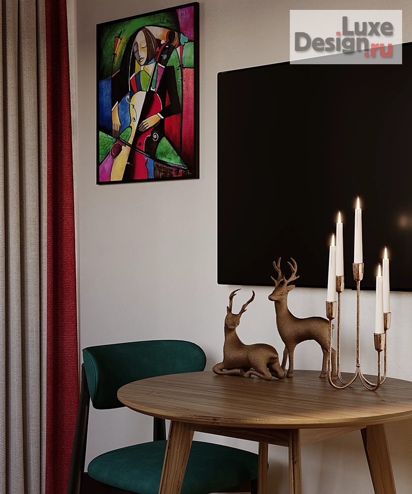 Дизайн интерьера двухкомнатной квартиры "Квартира 33 кв.м. метро Аэропорт МСК" (фото 9)