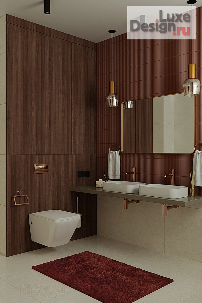 Дизайн интерьера ванной "Душевая в загородном доме МСК" (фото 3)