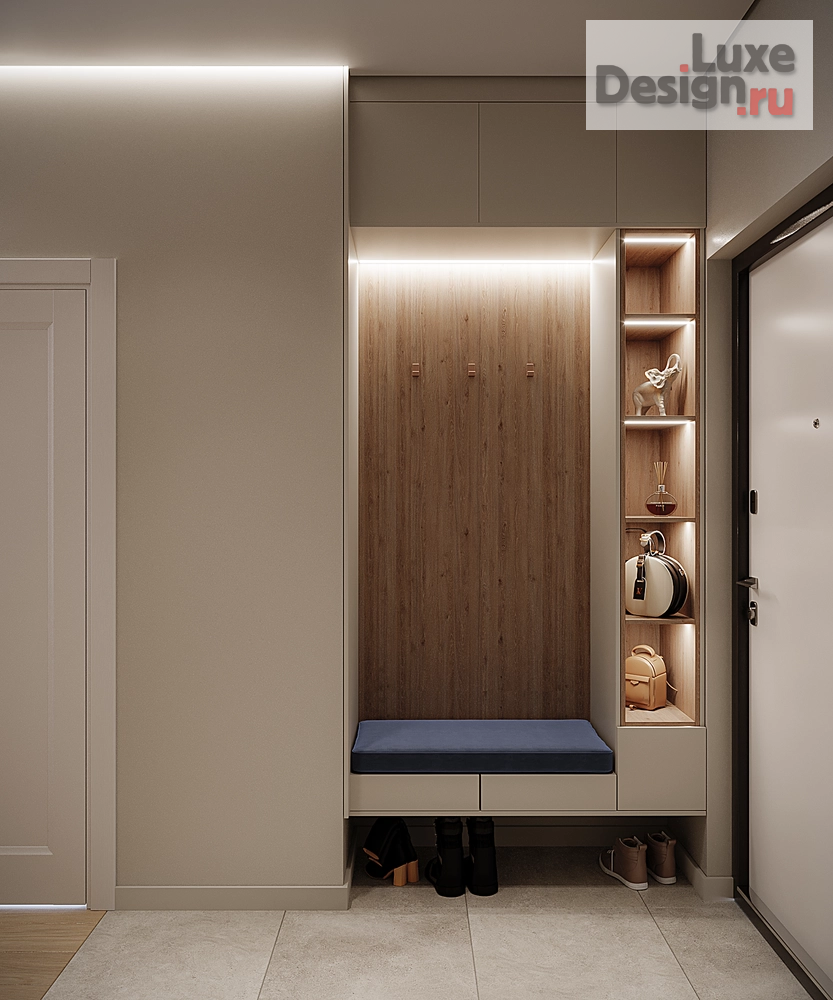 Дизайн интерьера трехкомнатной квартиры "Квартира 57 кв.м. ЖК Южные Сады Мск" (фото 20)