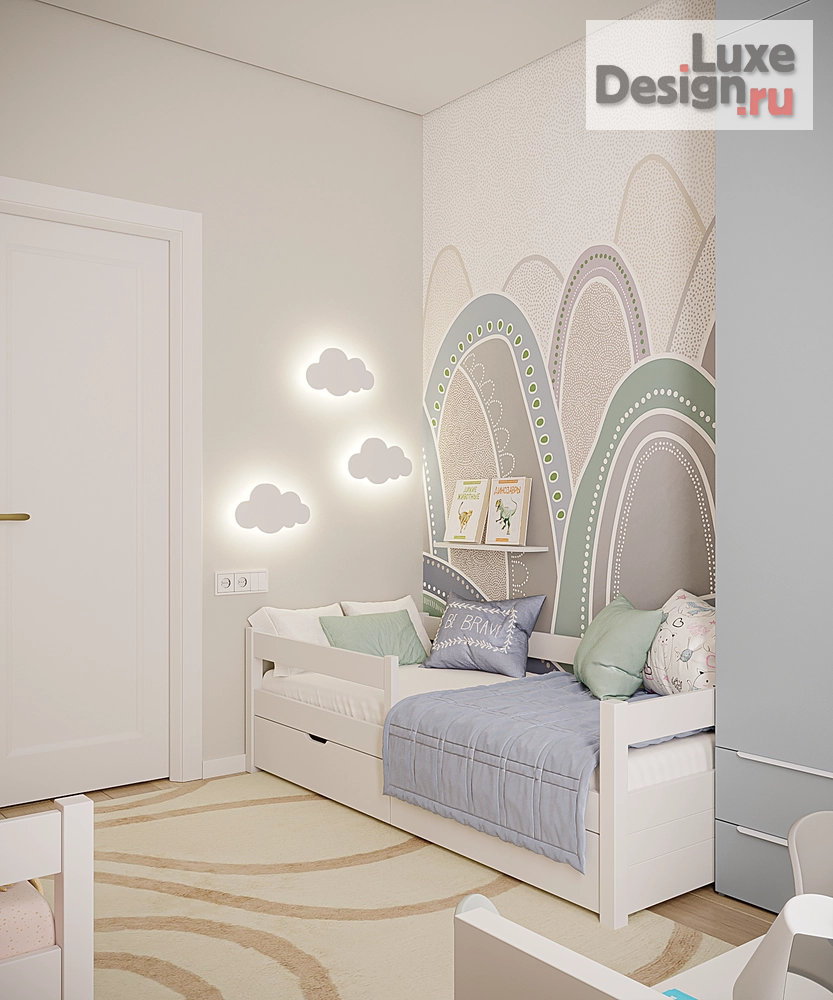 Дизайн интерьера трехкомнатной квартиры "Квартира 57 кв.м. ЖК Южные Сады Мск" (фото 19)