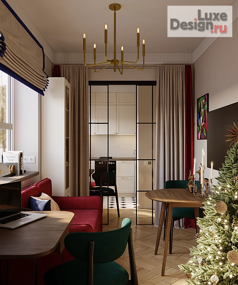 Дизайн интерьера двухкомнатной квартиры "Квартира 33 кв.м. метро Аэропорт МСК" (фото 18)