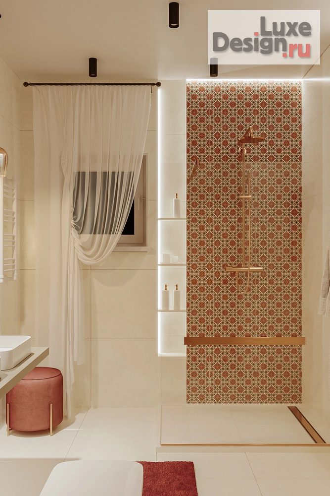 Дизайн интерьера ванной "Душевая в загородном доме МСК" (фото 9)