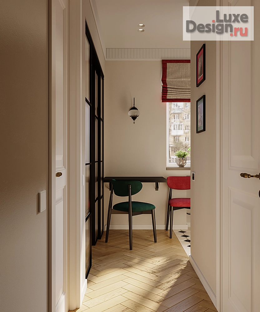 Дизайн интерьера двухкомнатной квартиры "Квартира 33 кв.м. метро Аэропорт МСК" (фото 21)