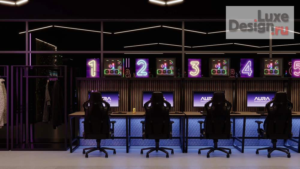Дизайн интерьера клуба "Компьютерный клуб AURA, Елабуга" (фото 22)