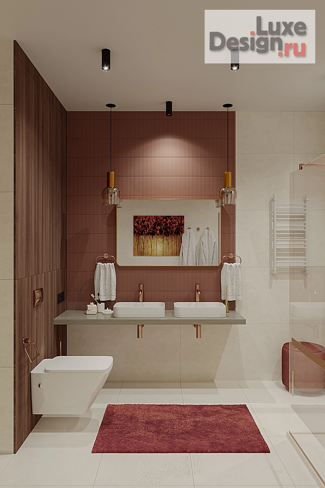 Дизайн интерьера ванной "Душевая в загородном доме МСК" (фото 10)