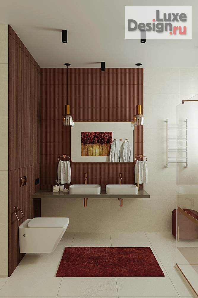 Дизайн интерьера ванной "Душевая в загородном доме МСК" (фото 13)