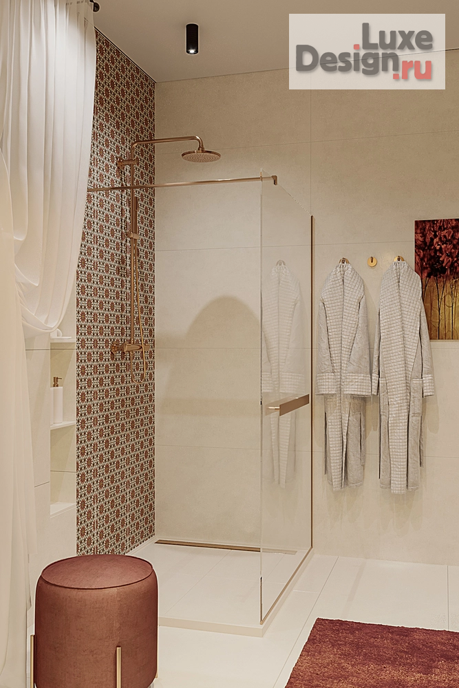 Дизайн интерьера ванной "Душевая в загородном доме МСК" (фото 12)