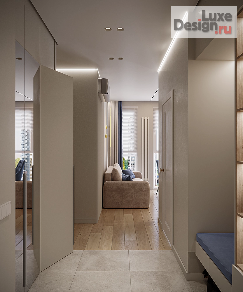 Дизайн интерьера трехкомнатной квартиры "Квартира 57 кв.м. ЖК Южные Сады Мск" (фото 29)