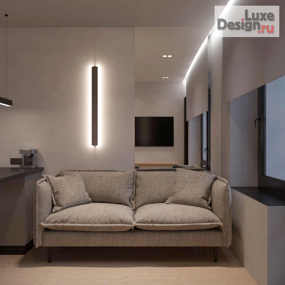 Дизайн интерьера квартиры студии "Студия для молодого человека ЖК БРУСИЛОВО Тверь" (фото 2)