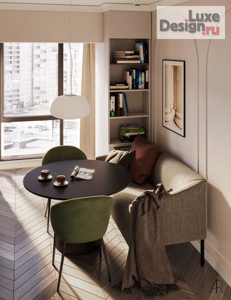 Дизайн интерьера кухни "Легкая кухня во вторичном жилье в Твери" (фото 3)