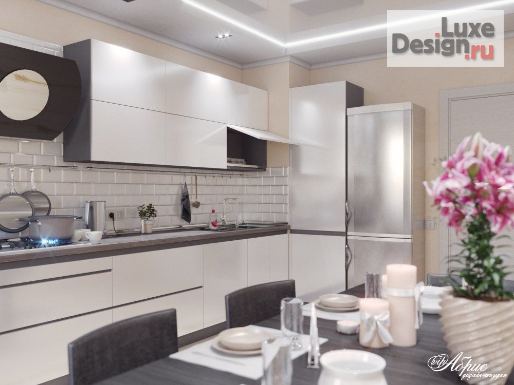 Дизайн интерьера трехкомнатной квартиры "Дизайн трехкомнатной квартиры (ул. Заречная)" (фото 2)