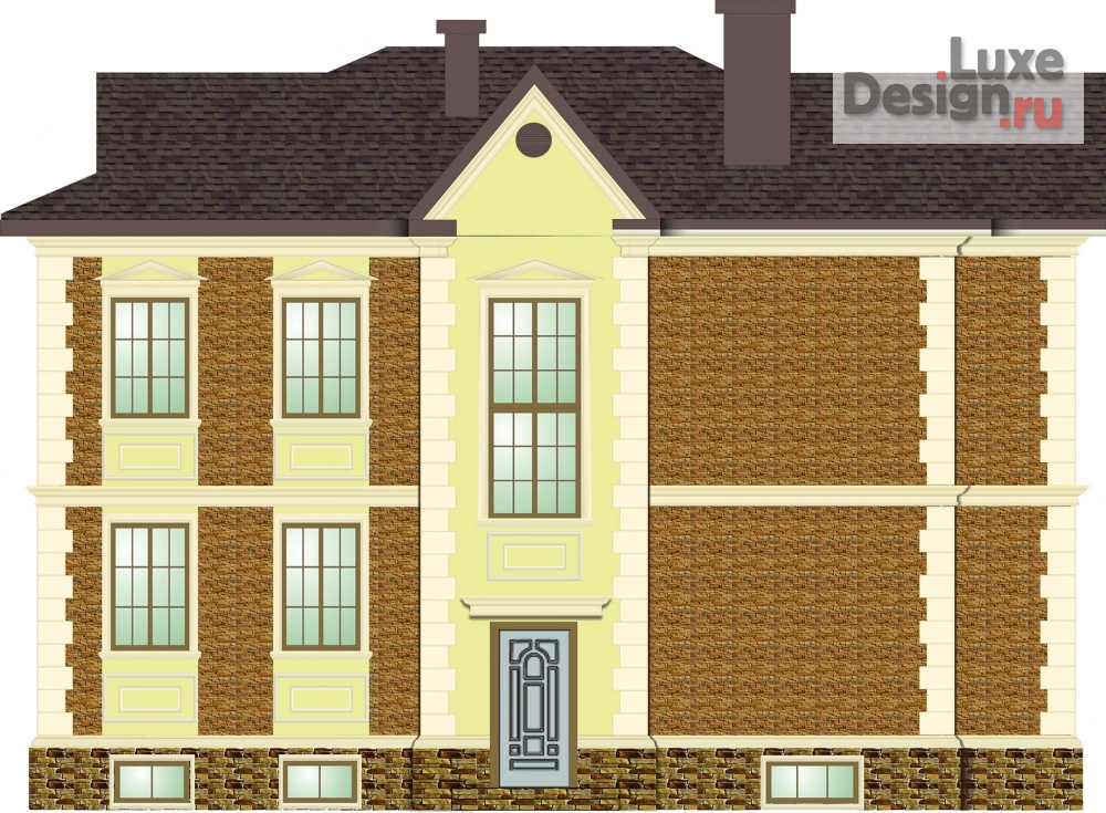 Дизайн интерьера коттеджа "Проект фасада дома." (фото 2)