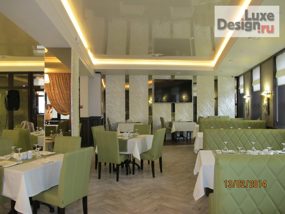 Дизайн интерьера ресторана "Белый зал ресторана БОГЕМИЯ" (фото 8)