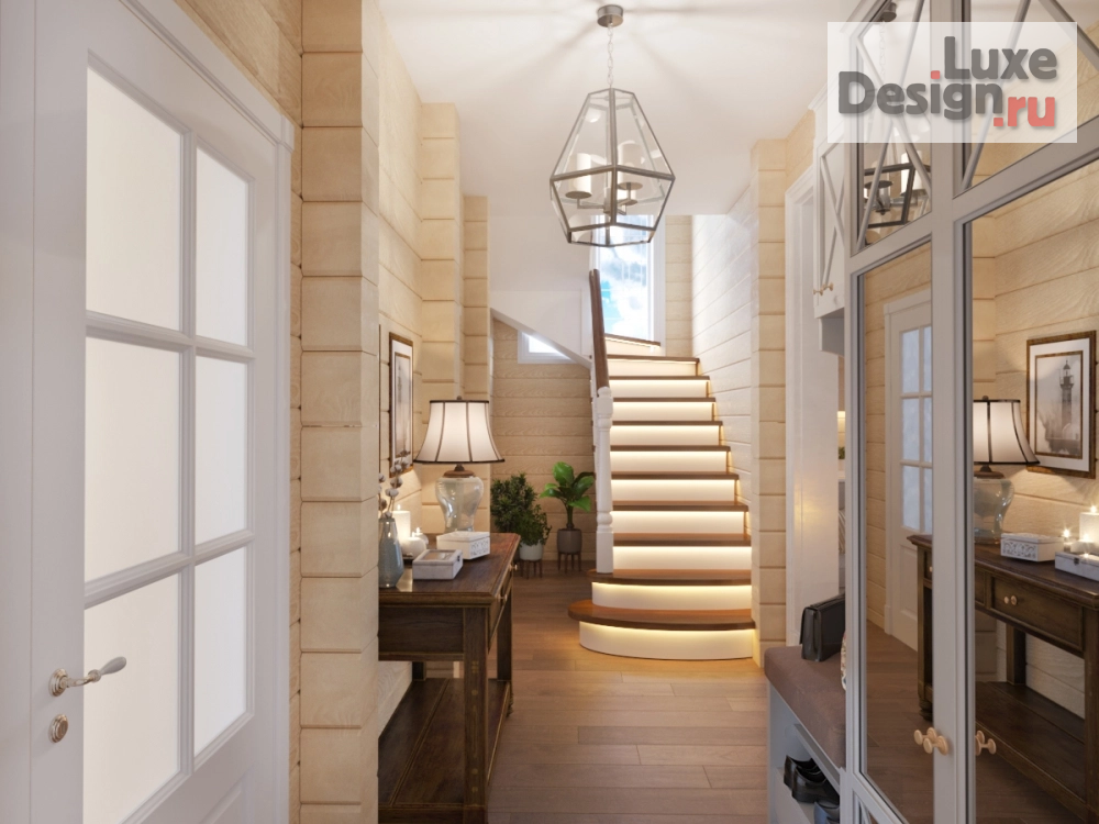 Дизайн интерьера частного дома "Деревянный дом" (фото 4)